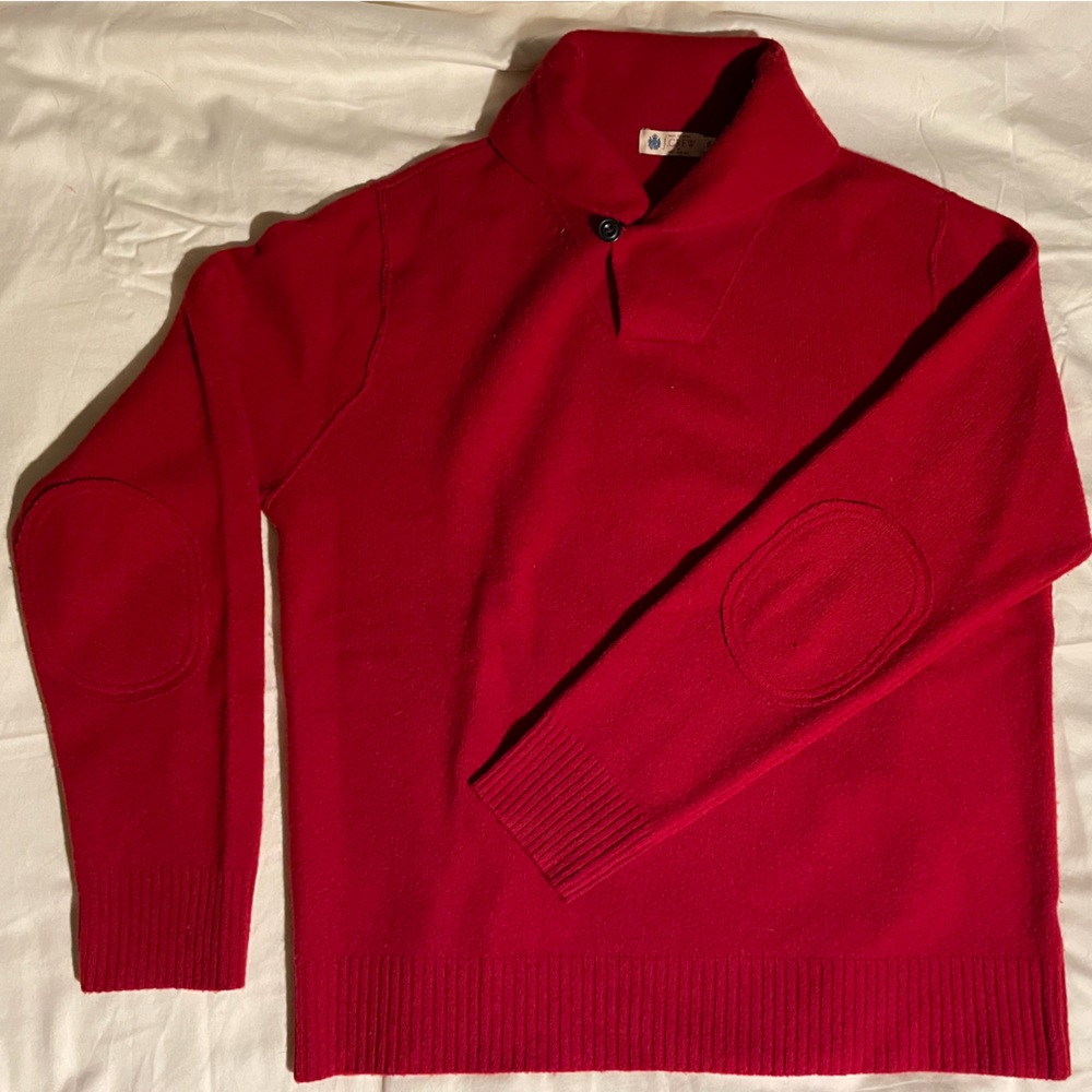 Vintage J. Crew wool elbow patch sweater XL